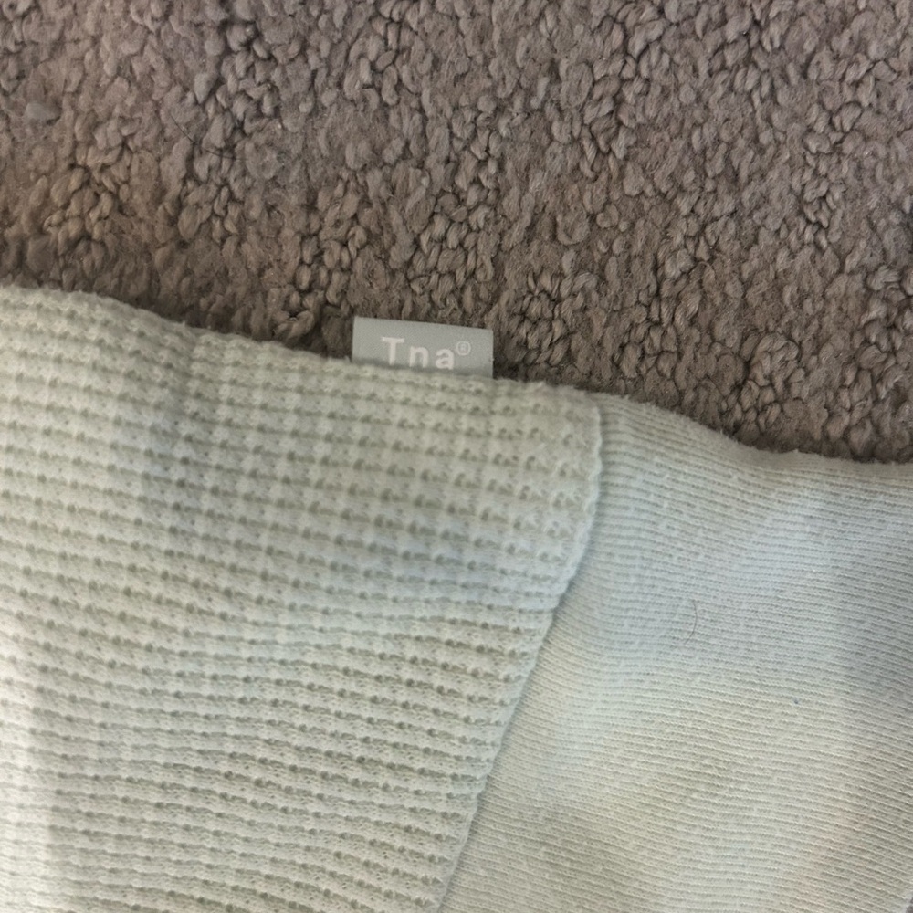 TNA Aritzia Waffle Long Sleeve Mint Green - Picture 4 of 7